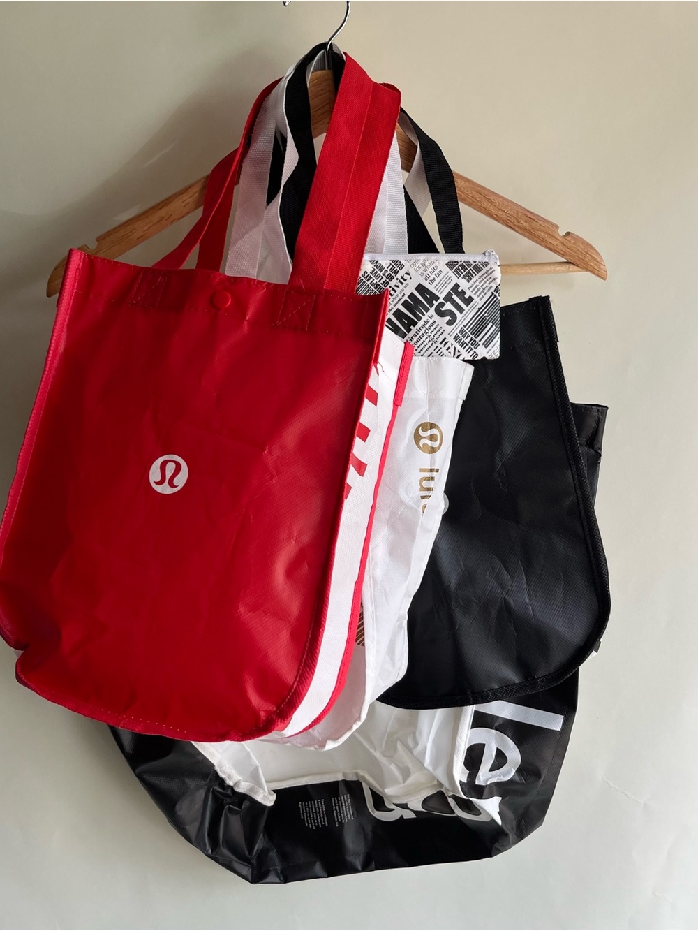 Lot Of 5 Lululemon Bags Wallet Pouch Shopping EUC Totes